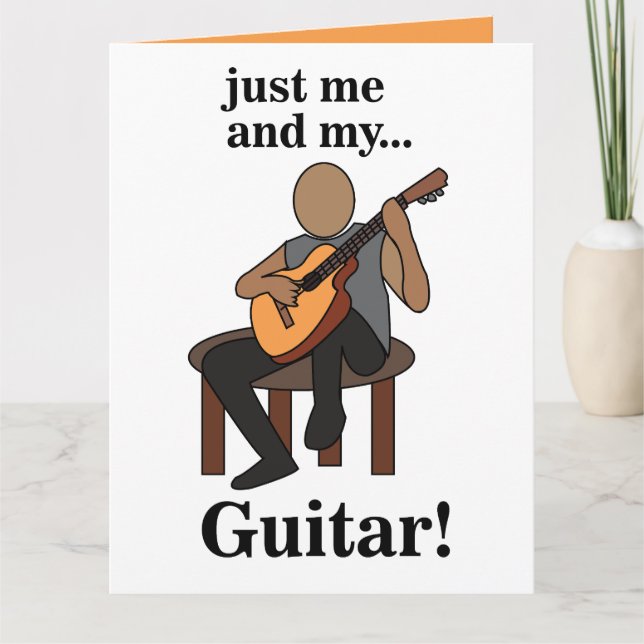 Guitarist Playing Guitar Birthday Card (Front)
