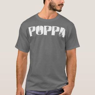 Guitarist Poppa Funny Music Guitar Lover Fathers D T-Shirt