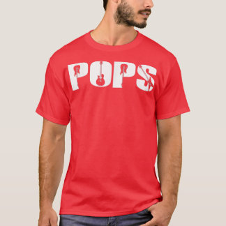 Guitarist Pops Funny Music Guitar Lover Fathers Da T-Shirt