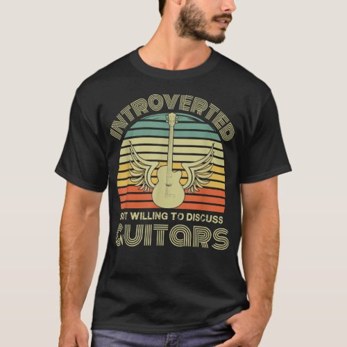 Guitarist Retro Introverted But Willing to Discuss T_Shirt