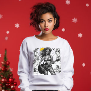 Guitarist Rock Star Girl w T-Shirt