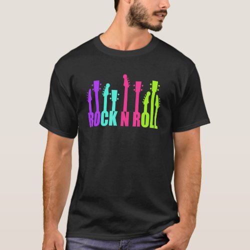 Guitarist Saying Rock And Roll Guitar Musik Acoust T_Shirt