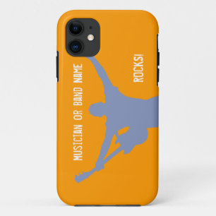 Guitarist Silhouette Favorite Musician Band Name 4 iPhone 11 Case