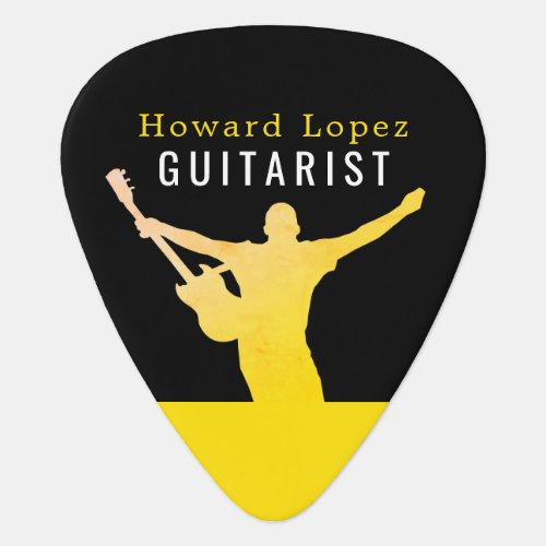 Guitarist Silhouette Musician Personalized Guitar Pick