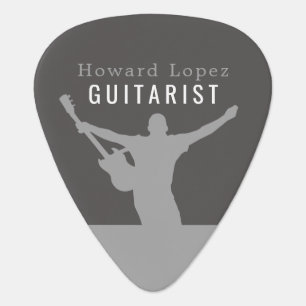 Guitarist Silhouette, Musician, Personalized Guitar Pick