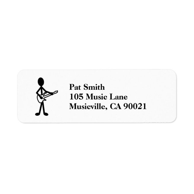 Guitarist Stick Figure Label (Front)