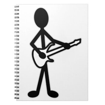 Guitarist Stick Figure Notebook by warrior_woman at Zazzle