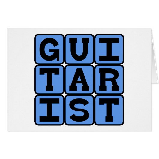 Guitarist, String Musician Cards (Front Horizontal)