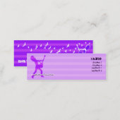 Guitarist  Stripes Purple - Skinny Mini Business Card (Front/Back)