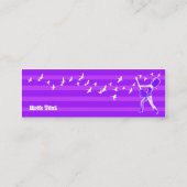 Guitarist  Stripes Purple - Skinny Mini Business Card (Back)
