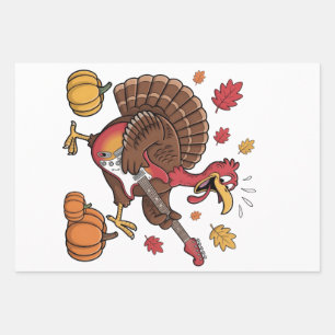 Guitarist Turkey Electric Guitar Concert Music Wrapping Paper Sheets