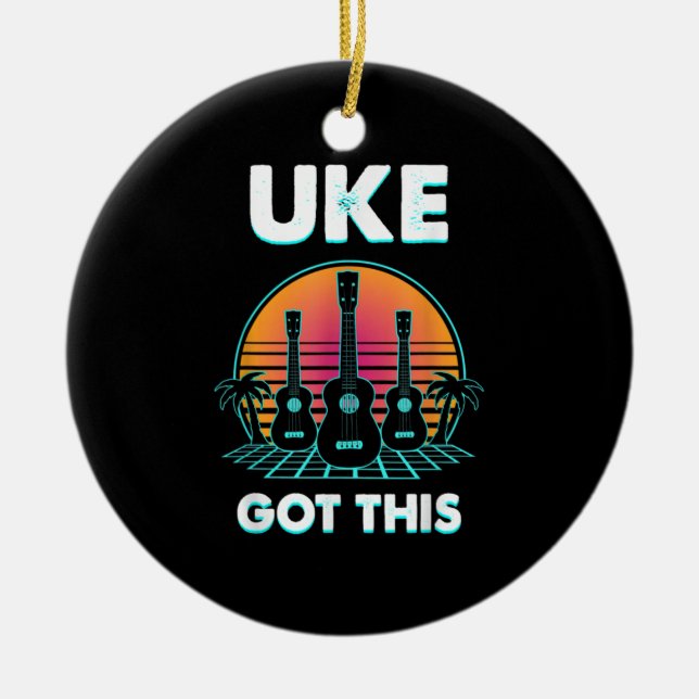 Guitarist Uke Got This Birthday Ceramic Ornament (Front)