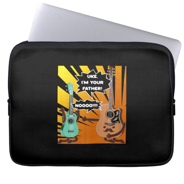 Guitarist Uke I Am Your Father Birthday Laptop Sleeve (Front)