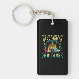 Guitarist You Can Never Have Too Many Guitars Xmas Keychain