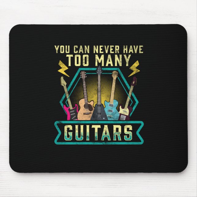 Guitarist You Can Never Have Too Many Guitars Xmas Mouse Pad (Front)