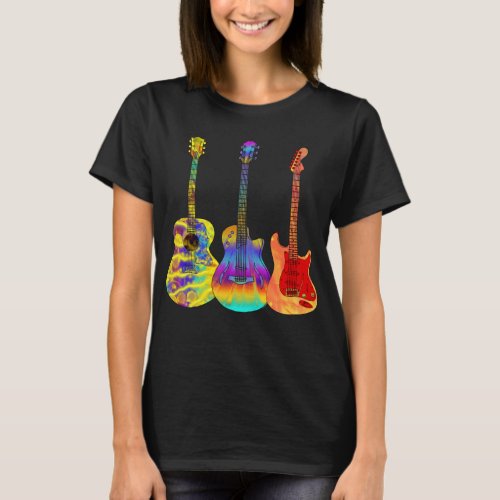 Guitarists electric acoustic guitars  T_Shirt