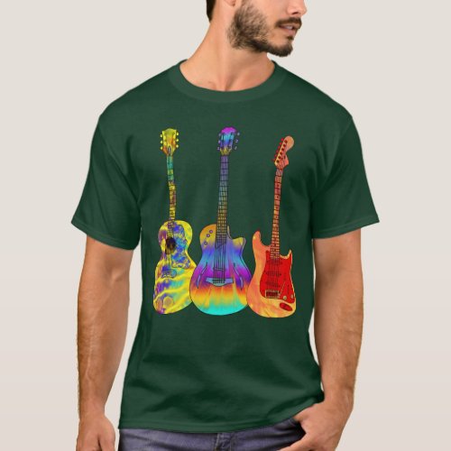 Guitarists electric acoustic guitars T_Shirt
