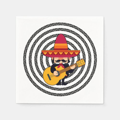 Guitarrista Feliz Cinco de Mayo Party Napkins