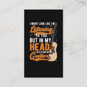 Guitars addict Guitarist Joke Funny Music Business Card