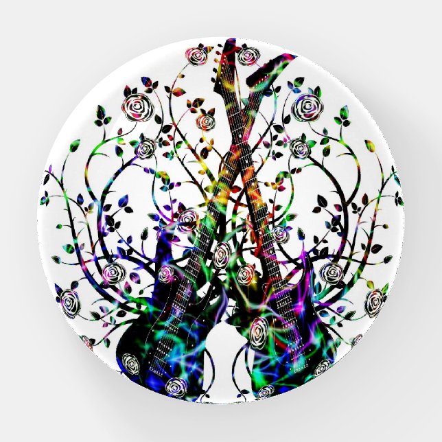 Guitars And Roses  Paperweight (Front)