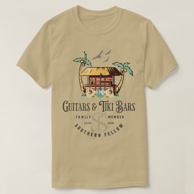 Guitars and Tiki Bars 1546 T-Shirt (Design Front)