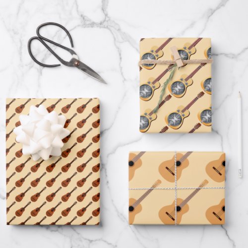 Guitars Assortment Two Wrapping Paper
