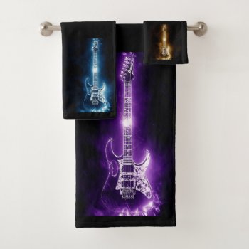 Guitars Bathroom Towel Set by StoneRhythms at Zazzle