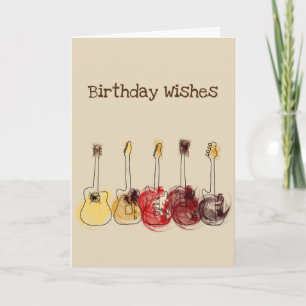 Guitars birthday card