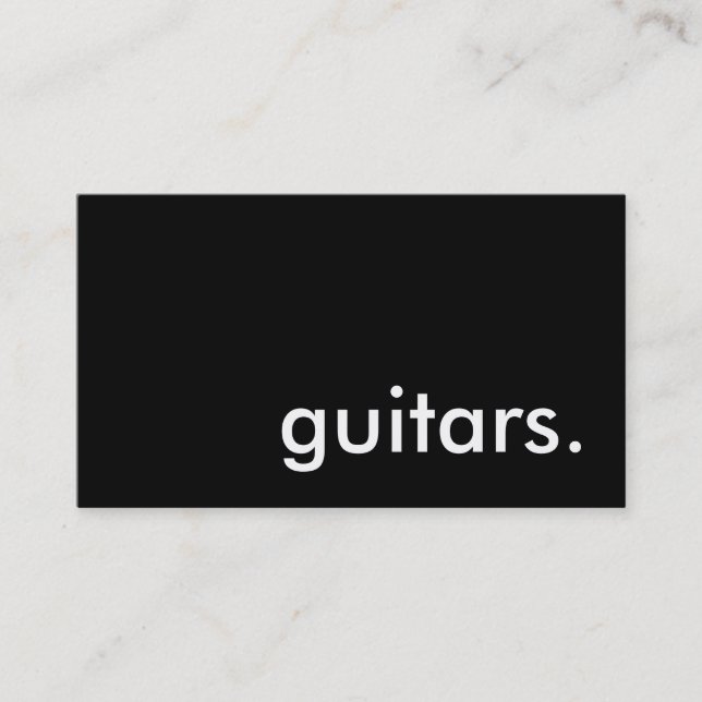 guitars. business card (Front)