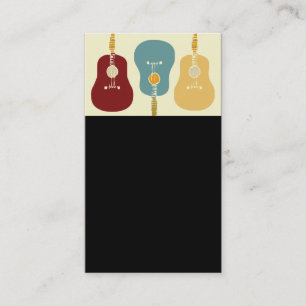 Guitars Business Cards - Black