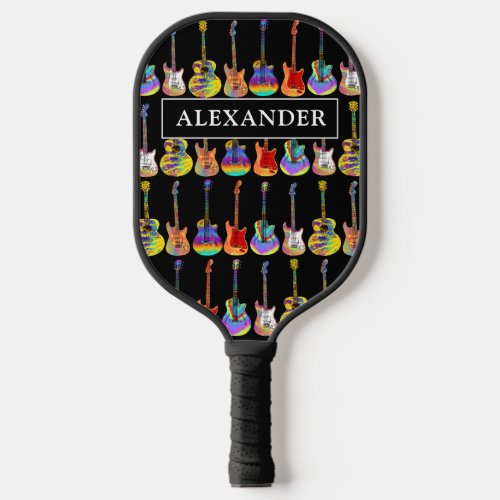 Guitars Colorful Personalized  Pickleball Paddle