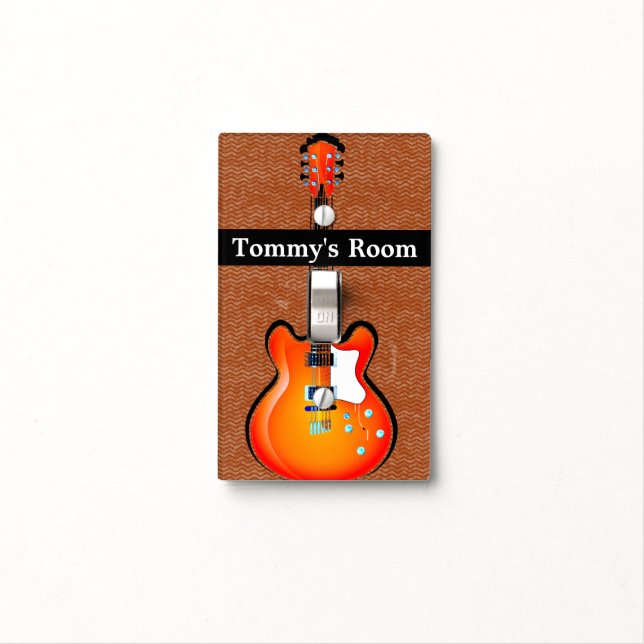 Guitars Design Light Switch Cover (In Situ)