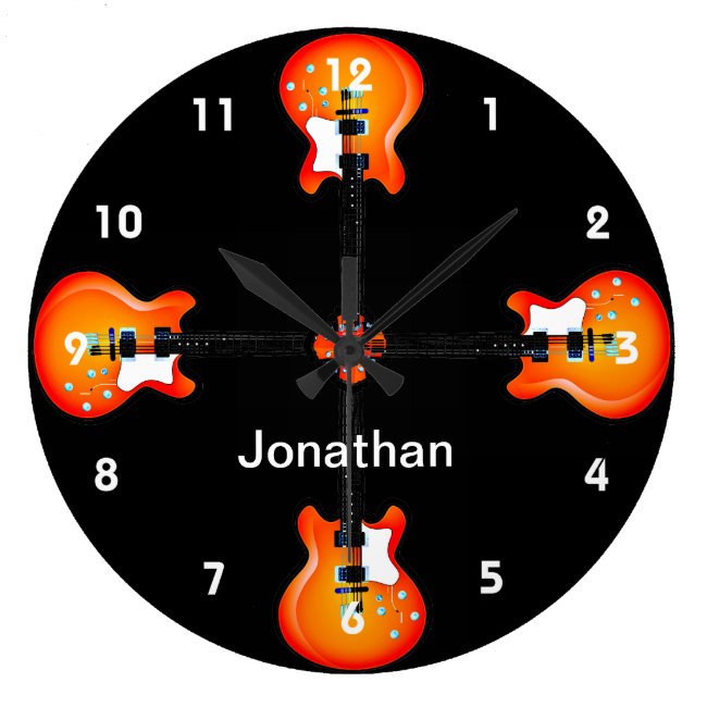 Guitars Design Wall Clock