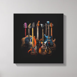 Guitars guitarists gift canvas print
