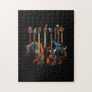 Guitars guitarists gift jigsaw puzzle