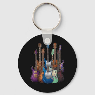 Guitars Guitarists Music Guitar Gifts For Men Keychain