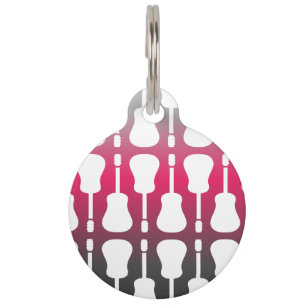 Guitars in fun colors pet ID tag