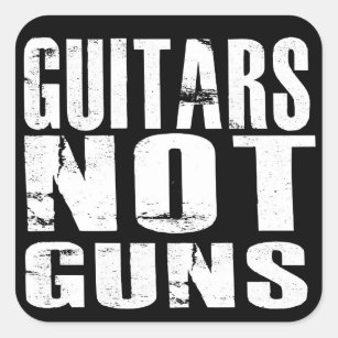 Guitars Not Guns Stickers