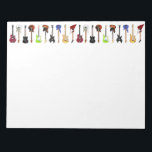 Guitars Notepad<br><div class="desc">A row of colorful guitars along the top or the side, depending on which style you like.</div>