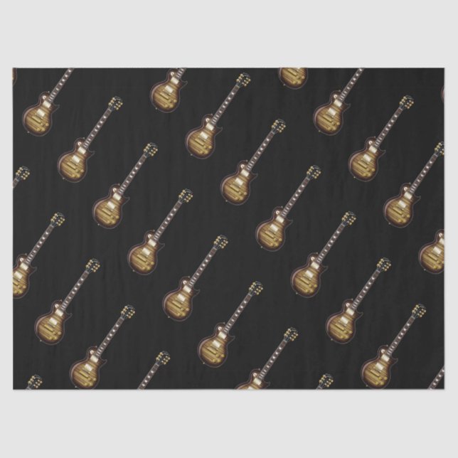 Guitars on Black Tissue Paper (Front)