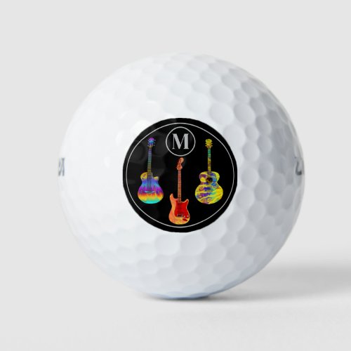guitars personalized golf balls