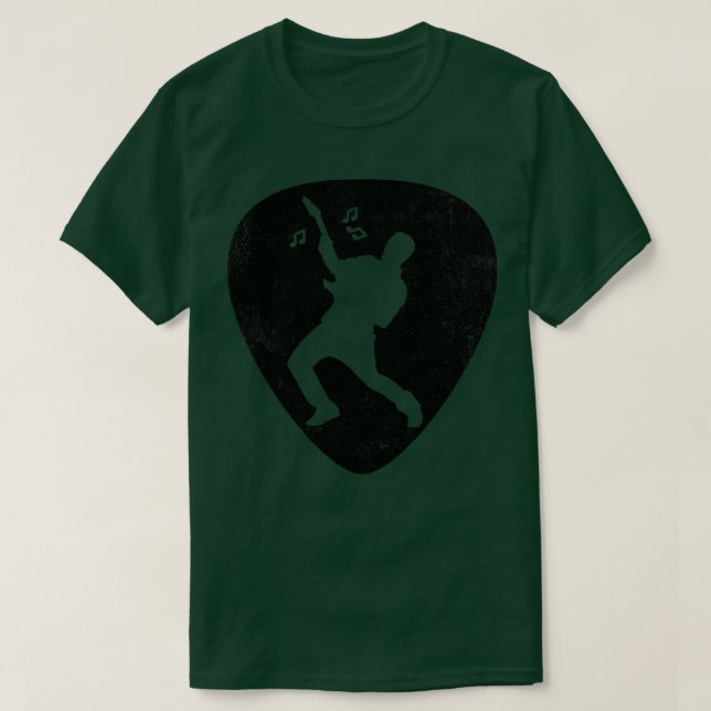 Guitars Plectrum Guitarist Musician Rock Music T-Shirt (Design Front)