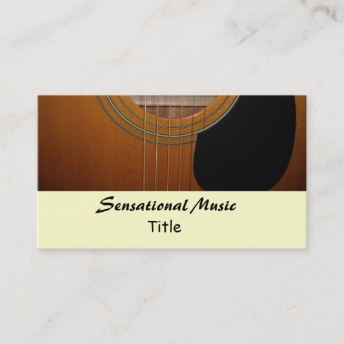 Guitars Sensational Music Business Card Templates