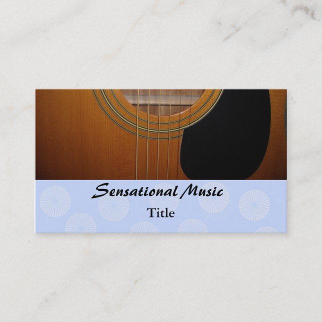 Guitars Sensational Music Business Card (Front)