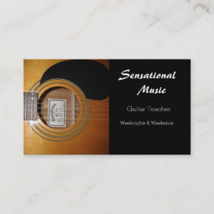 Guitars Sensational Music Business Card
