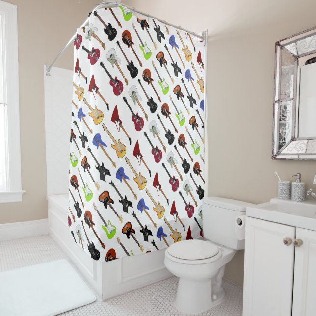 Guitars Shower Curtain (In Situ)