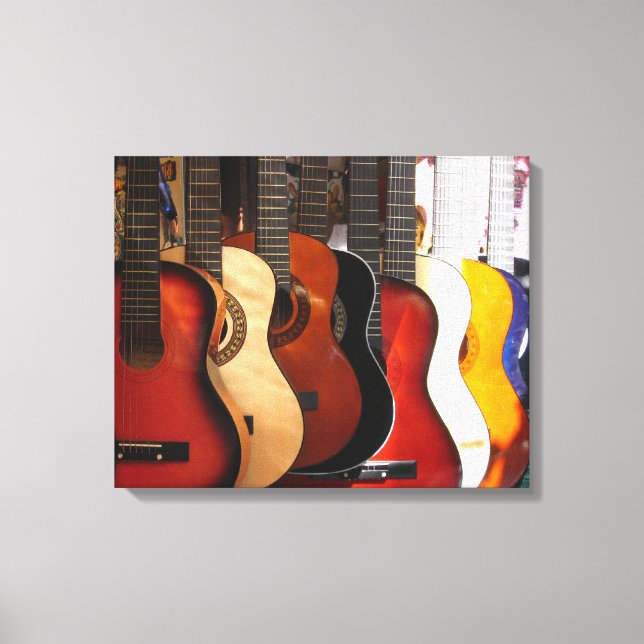 Guitars Wrapped Canvas Print (Front)