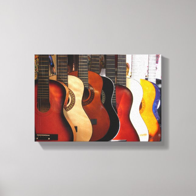 Guitars Wrapped Canvas Print (Front)