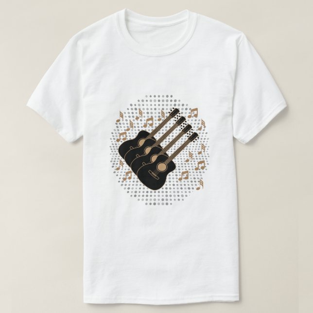 guiter t shirt design vector illustration (Design Front)