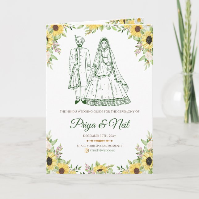 Gujarati Wedding program as Hindu Wedding guide (Front)